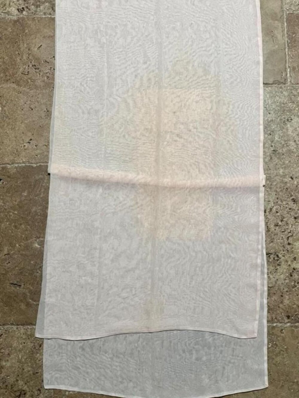 Vintage Blush Pink Sheer Wrap Scarf Shawl Y2K Tie Top